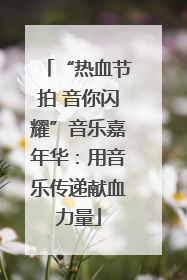 “热血节拍 音你闪耀”音乐嘉年华：用音乐传递献血力量