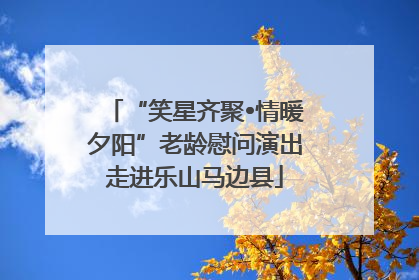 “笑星齐聚•情暖夕阳”老龄慰问演出走进乐山马边县