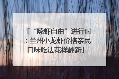 “嗦虾自由”进行时：兰州小龙虾价格亲民口味吃法花样翻新