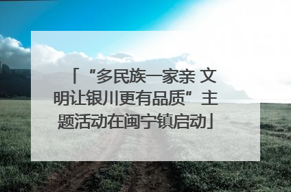 “多民族一家亲 文明让银川更有品质”主题活动在闽宁镇启动