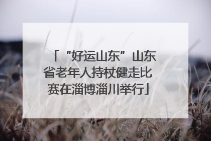 “好运山东”山东省老年人持杖健走比赛在淄博淄川举行