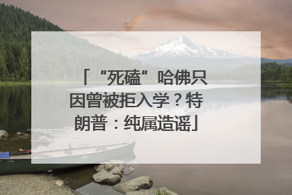 “死磕”哈佛只因曾被拒入学？特朗普：纯属造谣