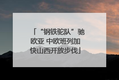 “钢铁驼队”驰欧亚 中欧班列加快山西开放步伐