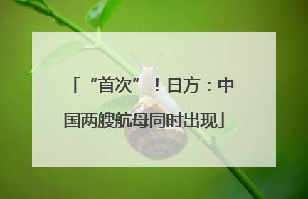 “首次”！日方：中国两艘航母同时出现