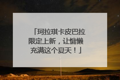 珂拉琪卡皮巴拉限定上新，让慵懒充满这个夏天！