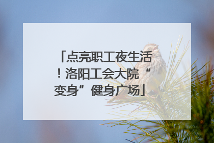 点亮职工夜生活！洛阳工会大院“变身”健身广场