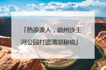热浪袭人，德州沙王河公园打造清凉秘境