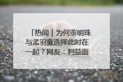热闻｜为何董明珠与孟羽童选择此时在一起？网友：利益面前啥都能和解