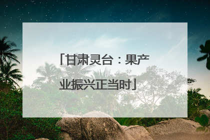 甘肃灵台：果产业振兴正当时