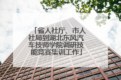 省人社厅、市人社局到湖北东风汽车技师学院调研技能竞赛集训工作