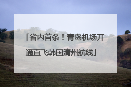 省内首条！青岛机场开通直飞韩国清州航线