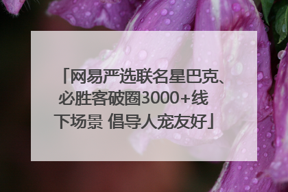 网易严选联名星巴克、必胜客破圈3000+线下场景 倡导人宠友好