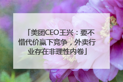 美团CEO王兴：要不惜代价赢下竞争，外卖行业存在非理性内卷