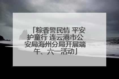 粽香警民情 平安护童行 连云港市公安局海州分局开展端午、六一活动
