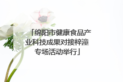 绵阳市健康食品产业科技成果对接梓潼专场活动举行