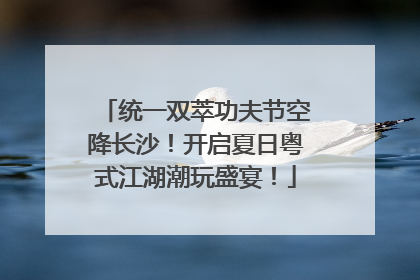 统一双萃功夫节空降长沙！开启夏日粤式江湖潮玩盛宴！