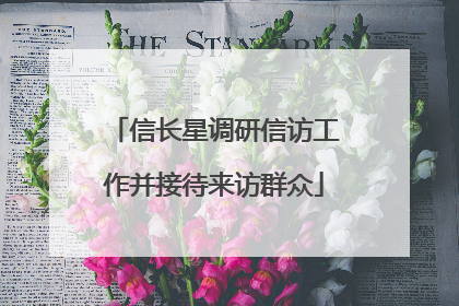 信长星调研信访工作并接待来访群众