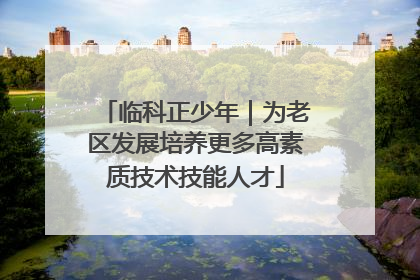 临科正少年｜为老区发展培养更多高素质技术技能人才