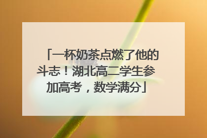 一杯奶茶点燃了他的斗志！湖北高二学生参加高考，数学满分