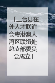 三台县在外人才联谊会粤港澳大湾区联络处总支部委员会成立