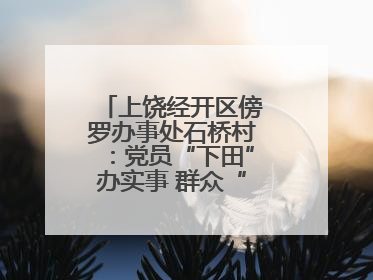 上饶经开区傍罗办事处石桥村：党员“下田”办实事 群众“点赞”笑开颜