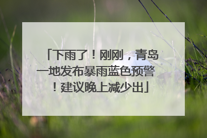 下雨了！刚刚，青岛一地发布暴雨蓝色预警！建议晚上减少出
