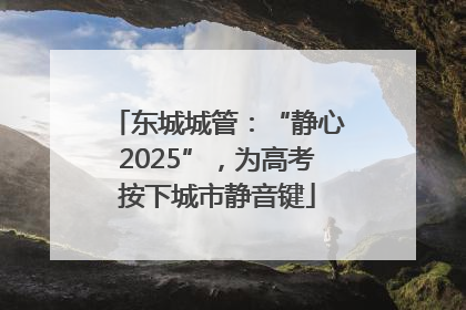 东城城管：“静心2025”，为高考按下城市静音键