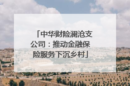 中华财险澜沧支公司：推动金融保险服务下沉乡村
