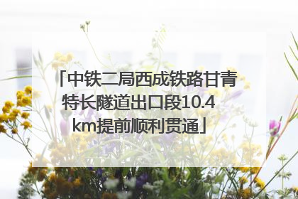 中铁二局西成铁路甘青特长隧道出口段10.4km提前顺利贯通