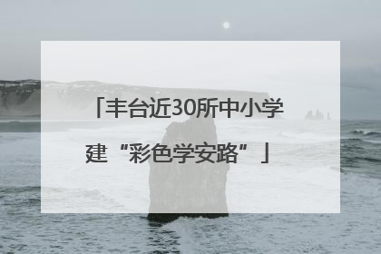 丰台近30所中小学建“彩色学安路”
