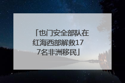 也门安全部队在红海西部解救177名非洲移民