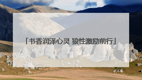 书香润泽心灵 狼性激励前行