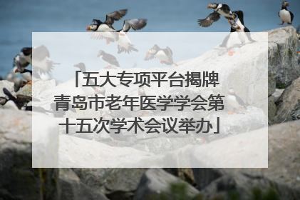 五大专项平台揭牌 青岛市老年医学学会第十五次学术会议举办