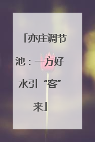 亦庄调节池：一方好水引“客”来