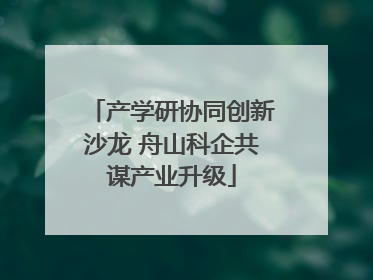 产学研协同创新沙龙 舟山科企共谋产业升级