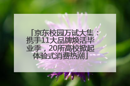 京东校园万试大集：携手11大品牌焕活毕业季，20所高校掀起体验式消费热潮