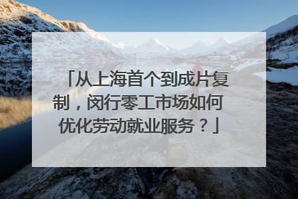 从上海首个到成片复制，闵行零工市场如何优化劳动就业服务？