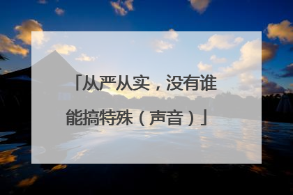 从严从实，没有谁能搞特殊（声音）