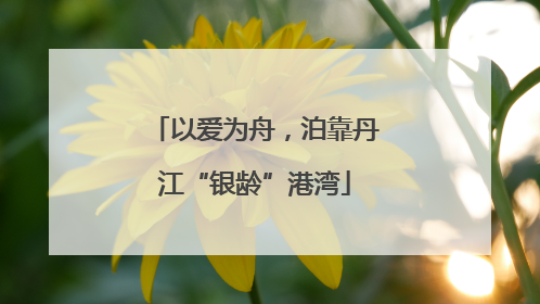 以爱为舟，泊靠丹江“银龄”港湾