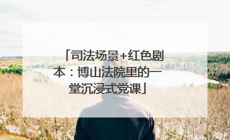 司法场景+红色剧本：博山法院里的一堂沉浸式党课