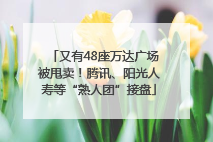 又有48座万达广场被甩卖！腾讯、阳光人寿等“熟人团”接盘