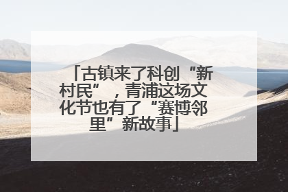 古镇来了科创“新村民”，青浦这场文化节也有了“赛博邻里”新故事