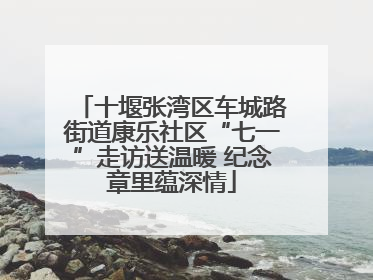 十堰张湾区车城路街道康乐社区“七一”走访送温暖 纪念章里蕴深情