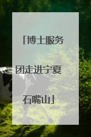 博士服务团走进宁夏石嘴山