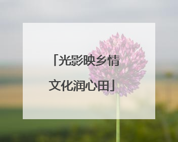 光影映乡情 文化润心田