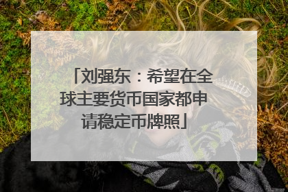 刘强东：希望在全球主要货币国家都申请稳定币牌照