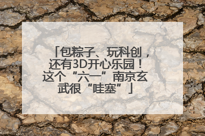 包粽子、玩科创，还有3D开心乐园！这个“六一”南京玄武很“哇塞”