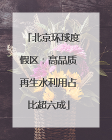北京环球度假区：高品质再生水利用占比超六成