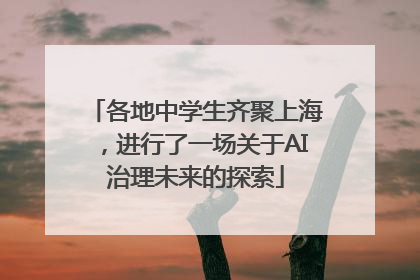 各地中学生齐聚上海，进行了一场关于AI治理未来的探索