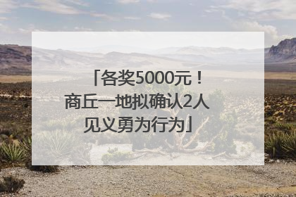 各奖5000元！商丘一地拟确认2人见义勇为行为